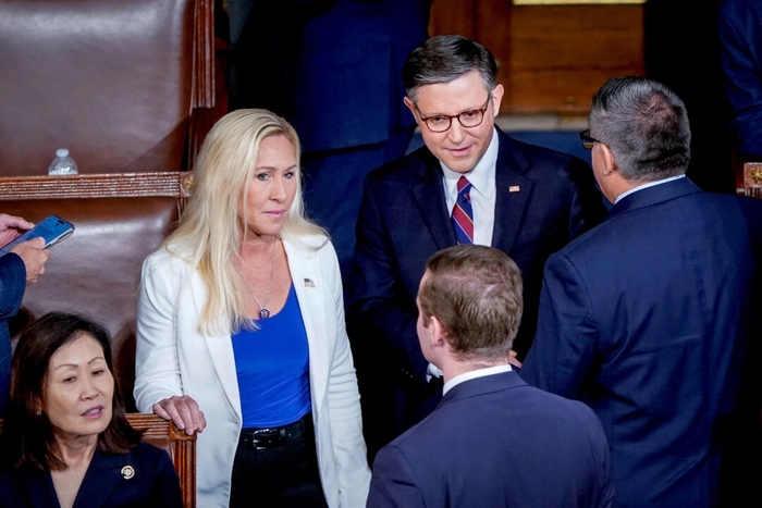 Marjorie Taylor Greene Says Motion to Vacate for Mike Johnson Is ‘Coming’